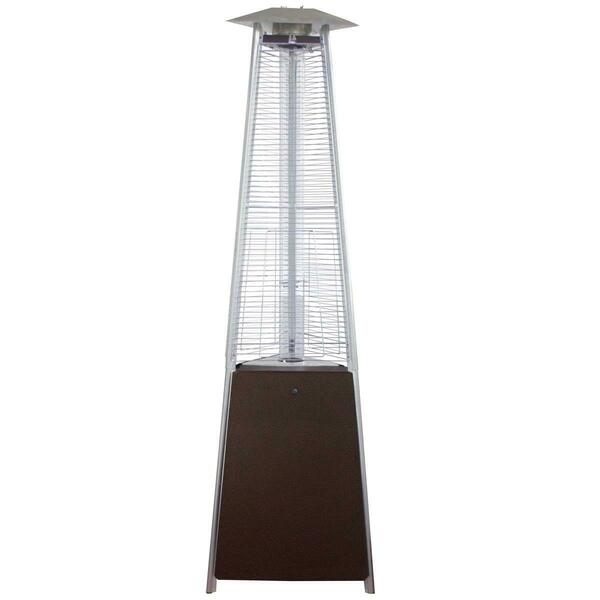 Az Patio Heaters Commercial Natural Gas Glass Tube Patio Heater - Bronze NG-GT-BRZ